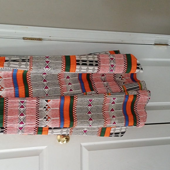 Ellen Weaver Geometric wide leg spaghetti strap romper jumpsuit Sz 2X - Picture 2 of 5